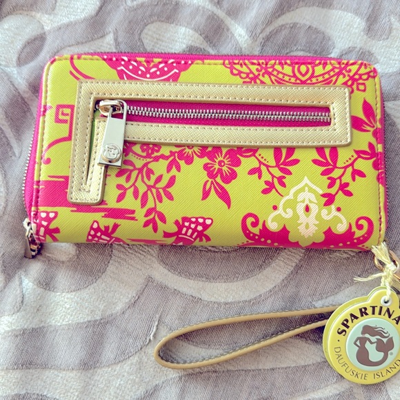 Retreat Elephant Wrist Wallet by Spartina 449 Retired Pattern HTF NWTs - Picture 2 of 6